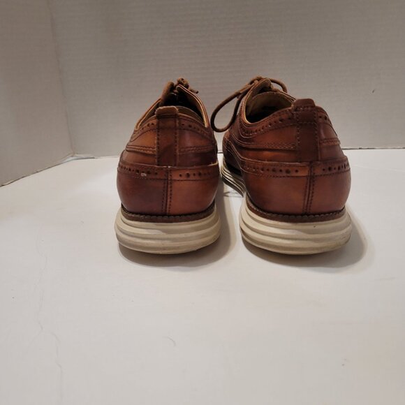 Cole Haan Grand.os Shoes Men's Oxford Wingtip Brown Woodbury Office Shoes 10.5M - Picture 8 of 12